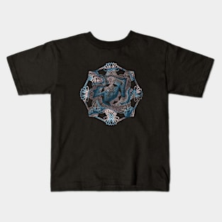 Mandala Blue Pastel Kids T-Shirt